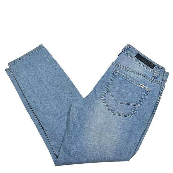 Vans Off the Wall Denim Jeans Women 5/27 Blue Distressed Straight Fit High Rise - Picture 5 of 10